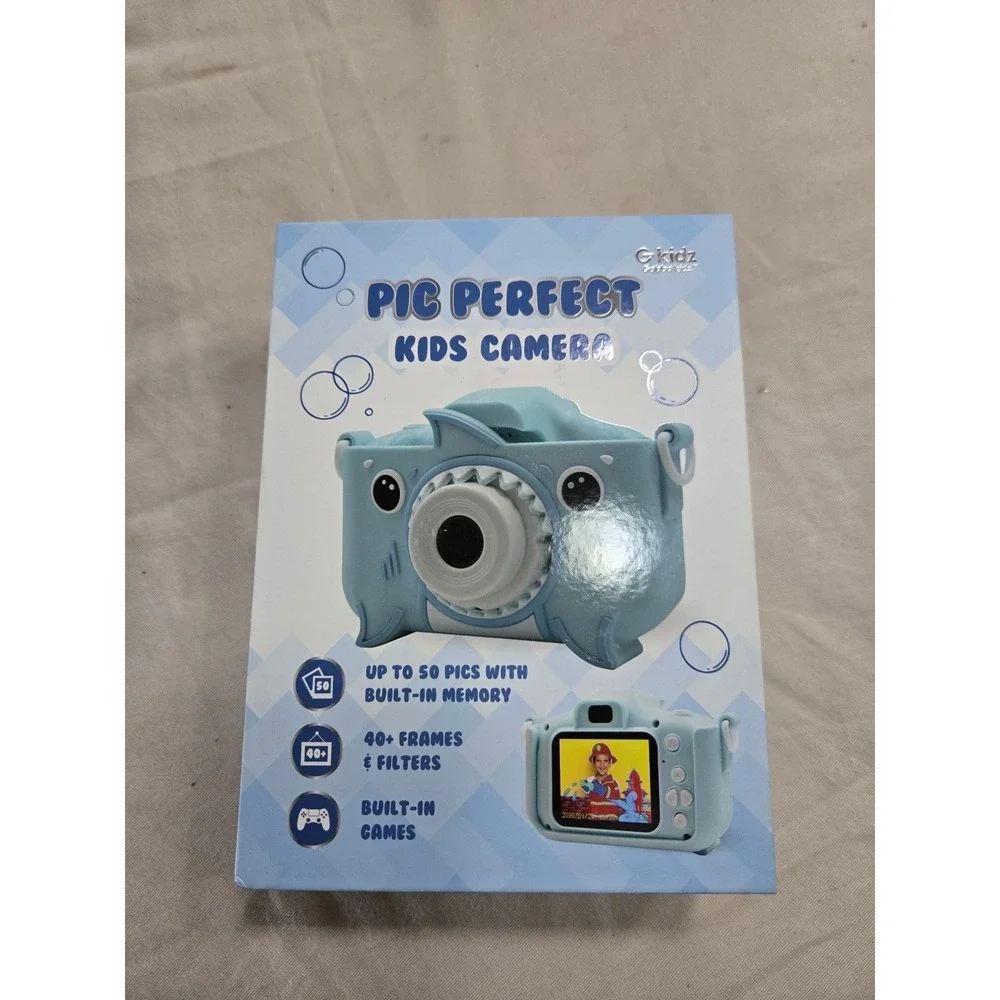G Kidz Gabba Goods Pic Perfect Kids Camera Blue Shark GK-KDC-SHK Built-in Games